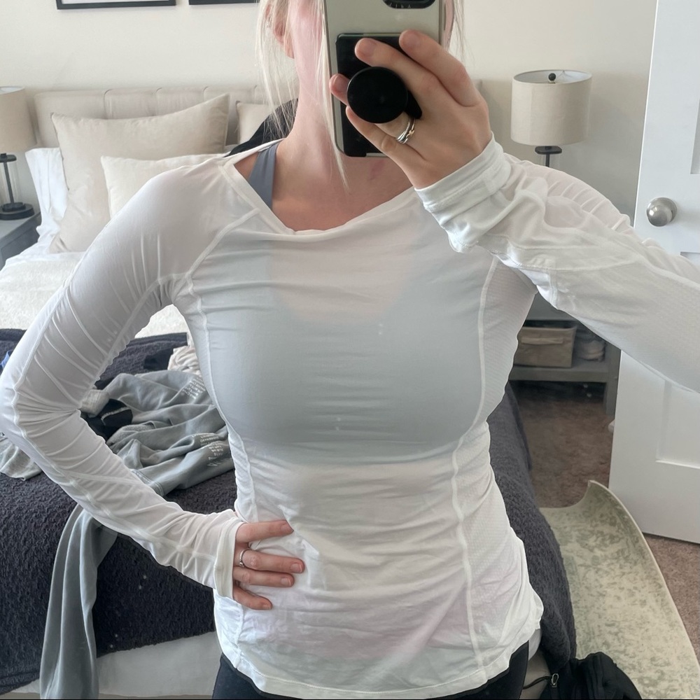 White lulu lemon long sleeve